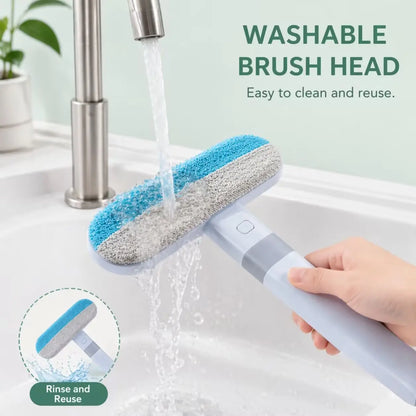 Upgraded Pet Hair Remover Brush, Extra-Long Handle Lint Cleaner, Pet Hair Removal Tool, Washable Multi-Surface Tool for Furniture, Bedding, Clothes & Car Interiors