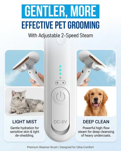 2-In-1 Pet Spray Comb | Removes Undercoat, Eliminates Odors, Reduces Shedding and Matting, and Prevents Hair Flyaway. Suitable for Long- and Short-Haired Cats and Dogs, Featuring a Wide, Rounded Tooth Design