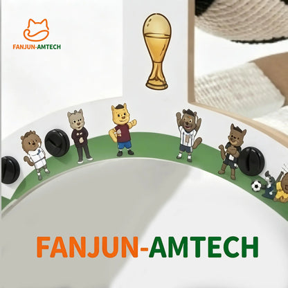 【Dealsforyoudays】 Durable Cat Scratching Post with Soccer Ball - Upgraded Hardened Corrugated Cardboard Arch Bridge - Fun Soccer Themed Cat Furniture Cool Cat Stuff Cat Stuff for Indoor,Summerwins