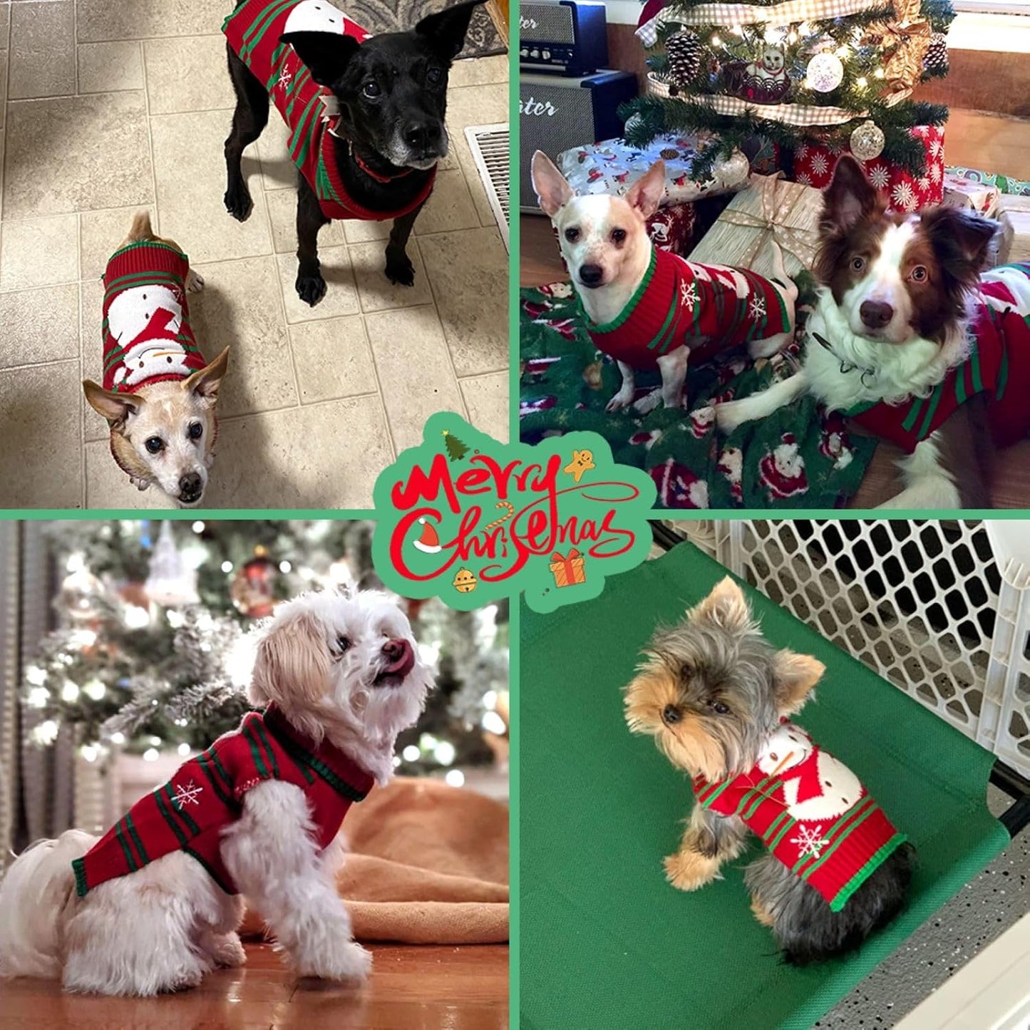 Festive Snowman Sweater for Cats and Dogs (Design 1, Size L)