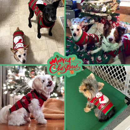 Festive Snowman Sweater for Cats and Dogs (Design 1, Size L)
