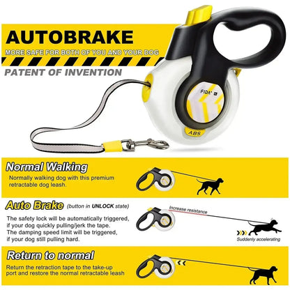 Fida Dog Leash, Autobrake Retractable Leash Patented Design for Dog Pulling, 16 Ft Heavy Duty No Pull Pet Walking Leash for Large Medium Dogs. Tangle Free, One‑Hand Control, Soft Grip#Summervibes #Petlovers