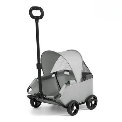 Small Pet Stroller for Dogs Cats Kitten Teddy Kitty, Lightweight Foldable Portable Outdoor Pet Carrier, Easy-To-Carry Small Animal Push Cart