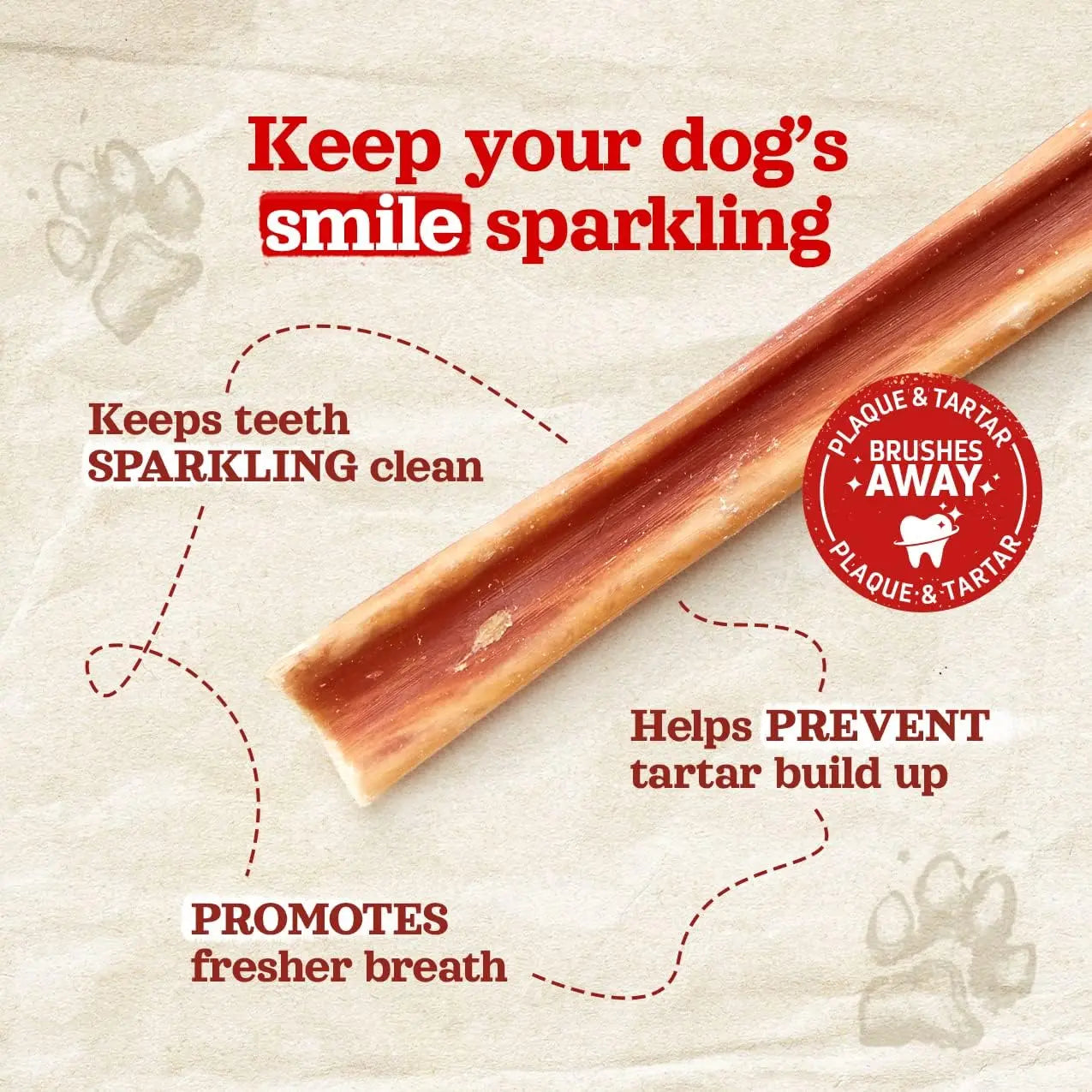 Natural Farm 4-5 in Grass-Fed Beef Gullet Sticks - 25 Count, 25-Pack, No Preservatives, High-Quality Glucosamine & Chondroitin for Joint Health, Easy to Chew, Digestible, Ideal for Senior Dogs