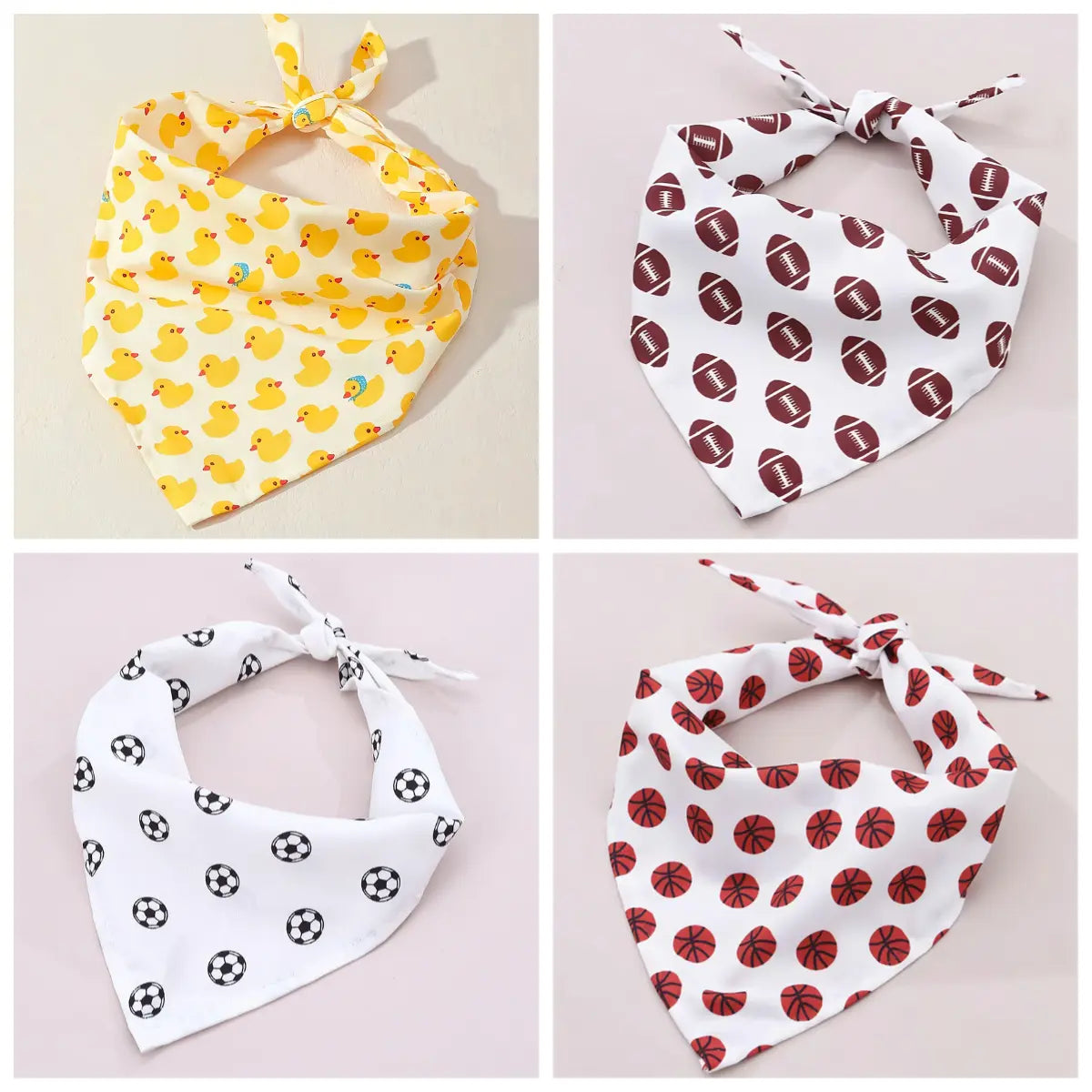 4Pcs American Flag Style Pet Bandanas, Patriotic Triangle Dog Scarves, Adjustable Polyester Pet Bibs for Dogs & Cats, 4Th of July & Daily Decor