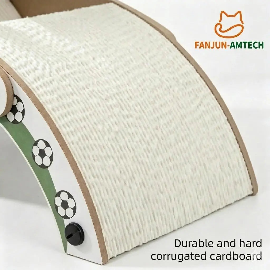 【Dealsforyoudays】 Durable Cat Scratching Post with Soccer Ball - Upgraded Hardened Corrugated Cardboard Arch Bridge - Fun Soccer Themed Cat Furniture Cool Cat Stuff Cat Stuff for Indoor,Summerwins