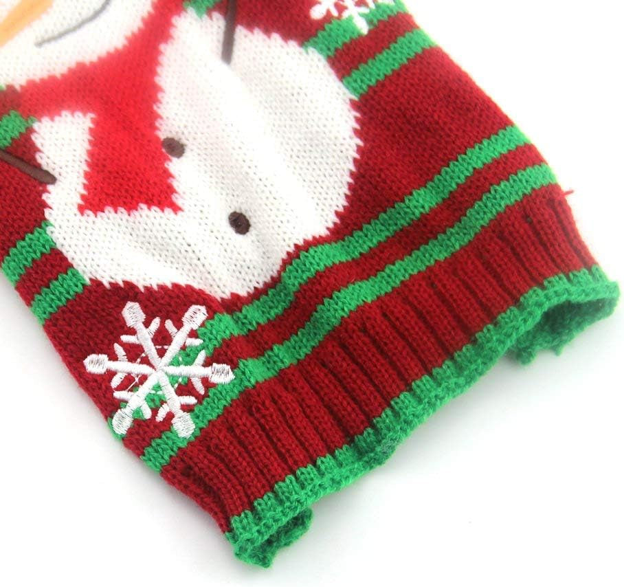Festive Snowman Sweater for Cats and Dogs (Design 1, Size L)