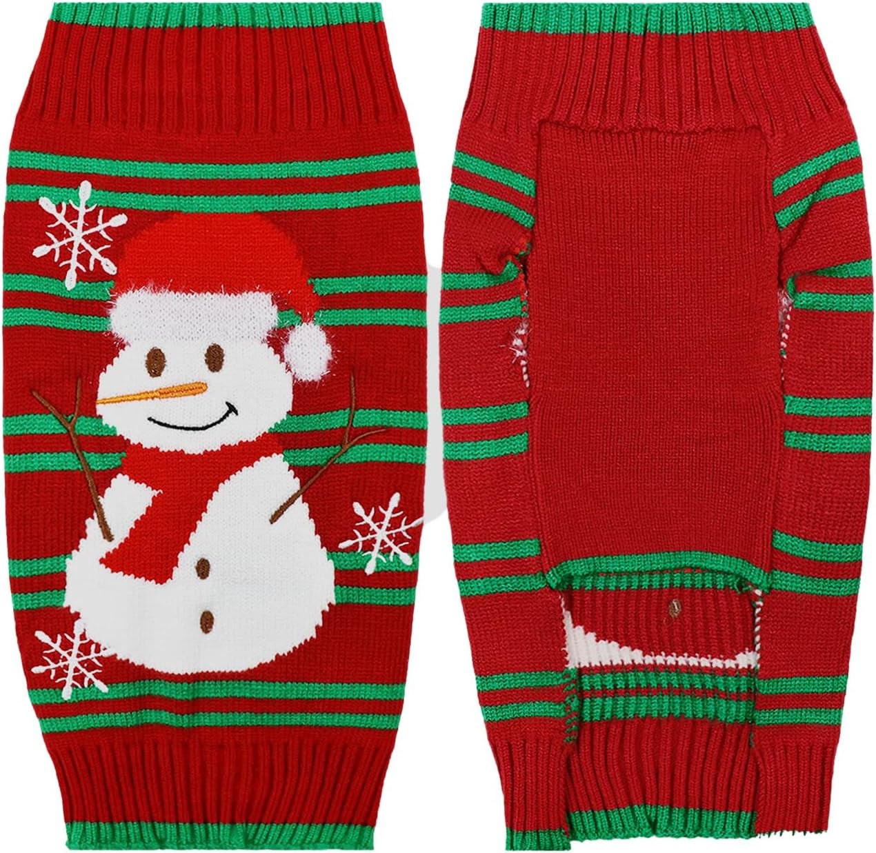 Festive Snowman Sweater for Cats and Dogs (Design 1, Size L)