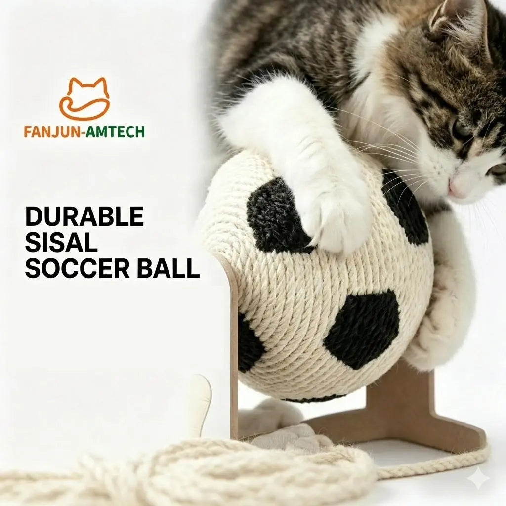 【Dealsforyoudays】 Durable Cat Scratching Post with Soccer Ball - Upgraded Hardened Corrugated Cardboard Arch Bridge - Fun Soccer Themed Cat Furniture Cool Cat Stuff Cat Stuff for Indoor,Summerwins