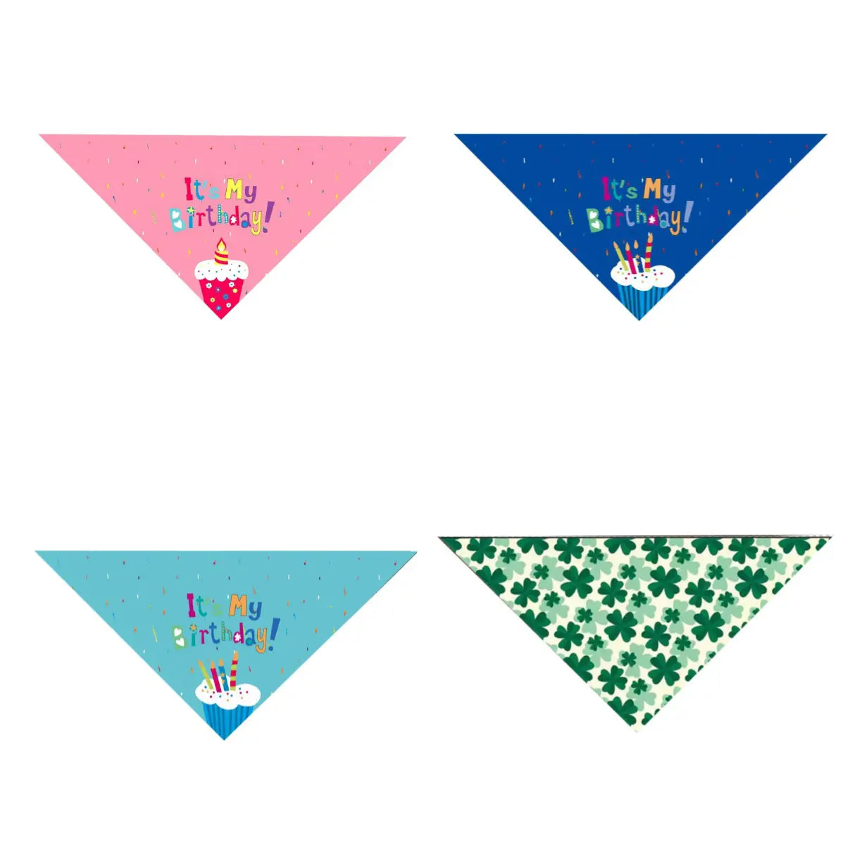 4Pcs American Flag Style Pet Bandanas, Patriotic Triangle Dog Scarves, Adjustable Polyester Pet Bibs for Dogs & Cats, 4Th of July & Daily Decor