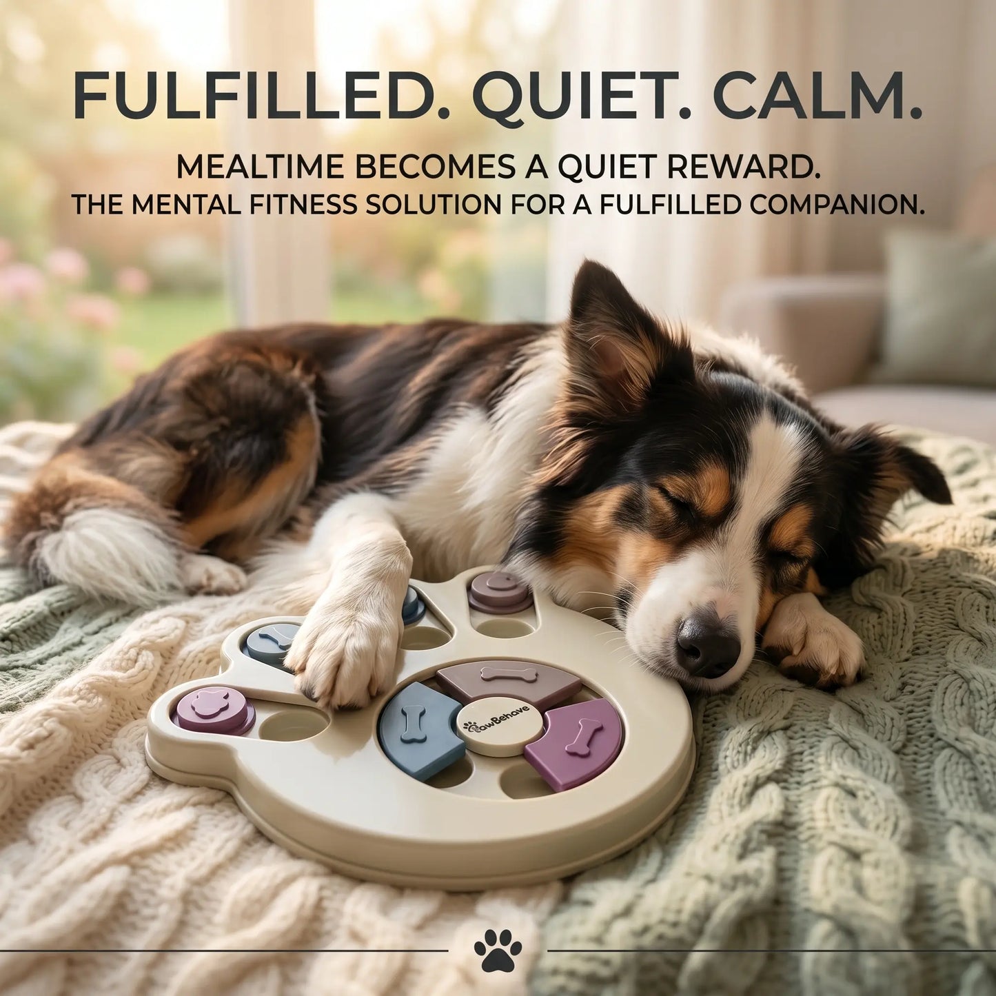 Dog Puzzle Toy & Slow Feeder Bowl - Level 1 Interactive Puppy Treat Dispenser - Mental Enrichment Dog Toy to Prevent Gulping, Promote Healthy Digestion, and Turn Mealtime into Playtime