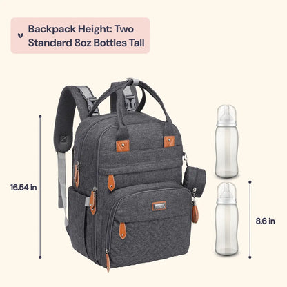 Babbleroo the Original Diaperbag | Multi-Functional Waterproof Travel Tote with Changing Pad Mommy Diaper Bags