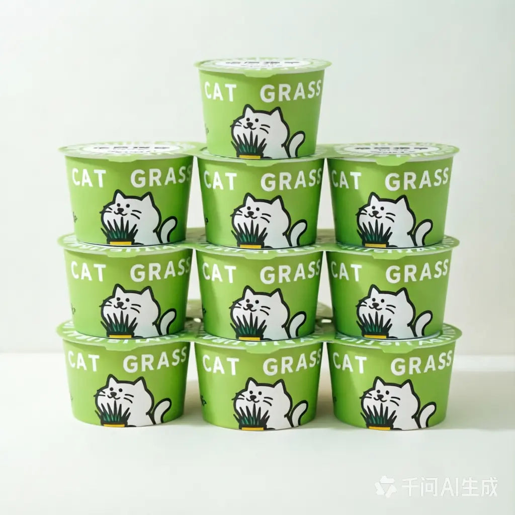 Easy-Grow Pet Grass Planter - Non-Gmo Cat Grass for Hairball Control, Digestion & Chewing - Perfect for Cats & Small Dogs